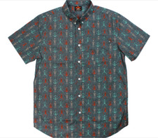 NEW Creepy Co. Beistle DANCING SKELETONS BUTTON-UP DRESS SHIRT XS Size Only