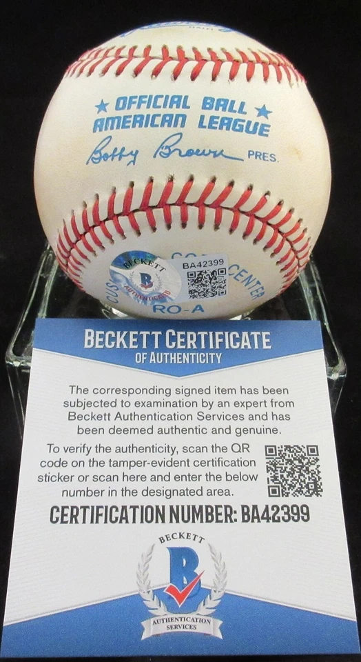 Phil Philip Francis Rizzuto Scooter Signed AL Baseball - Beckett BAS - Image 4 of 4