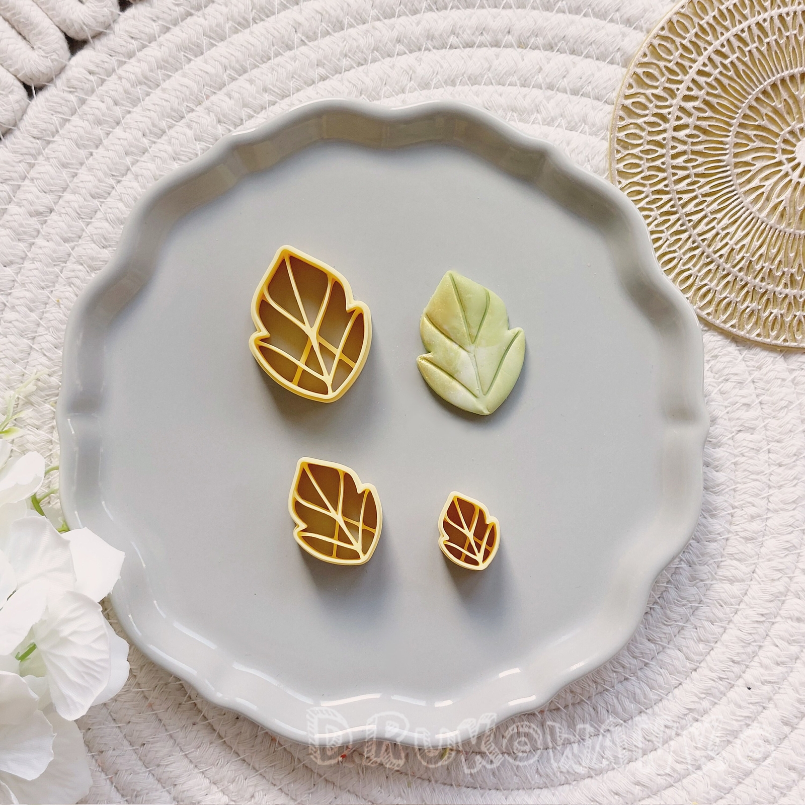 Leaf Natural Nature Spring Flower Tree 3 Polymer Clay Cutter For Earring