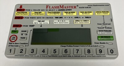 FlashMaster Math Tables Electronic Learning Tool MT1A  Math Tables