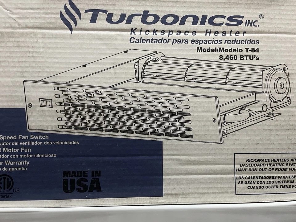 Turbonics T84 Toester Series 8,400 BTU Hydronic Kick Space Heater (Not Electric) - Image 2 of 2