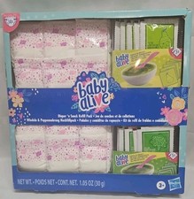 Baby Alive Diaper N' Snack Refill Set By Hasbro 24 Pieces Factory Sealed - New