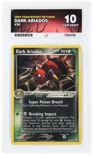 Dark Ariados graded ACE 10 for sale on eBay
