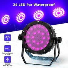 360W Waterproof RGBWA UV LED Par Stage Lighting DMX DJ Par Can Wash Light IP67