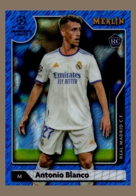 Antonio Blanco 23/75 Rookie Blue Shimmer Refractor 21-22 Topps Merlin RC Madrid
