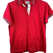 Port Authority women Red Short Sleeve UV Moisture-Wicking Polo Shirt sz L