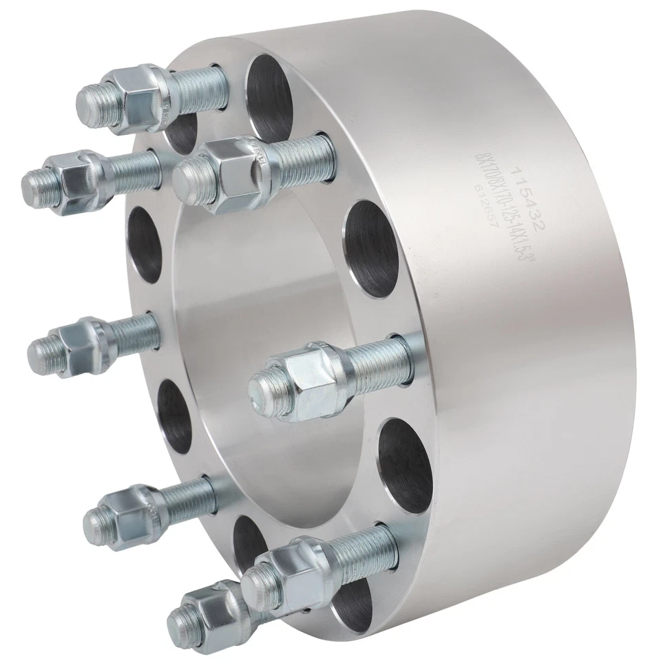 4 Pcs 14x1.5 Wheel Spacers 3" 8x170 For 2003-2025 Ford F-250 F-350 Super Duty Foto 3 de 4