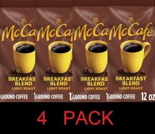 McCafe Breakfast Blend Light Roast Ground Coffee 12 oz Bag - 4 PACK