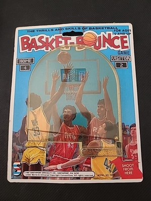 Vintage 80s BASKET-BOUNCE Basketball Cardboard Game 