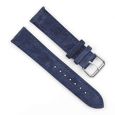 Suede Watch Strap-18mm 20mm 22mm 24mm Suede Leather with Black 19mm Blue