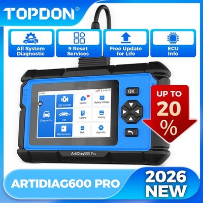 2026 OBD2 Scanner TOPDON AD600 PRO All System Diagnostic Upgraded AD600S Free Up