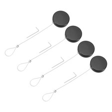 3.3ft Retractable Cable Security Lock with Latch Wrench 150 g Black,4 Pack