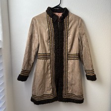 vintage Penny Lane 60s 70s afghan embroidered coat jacket small