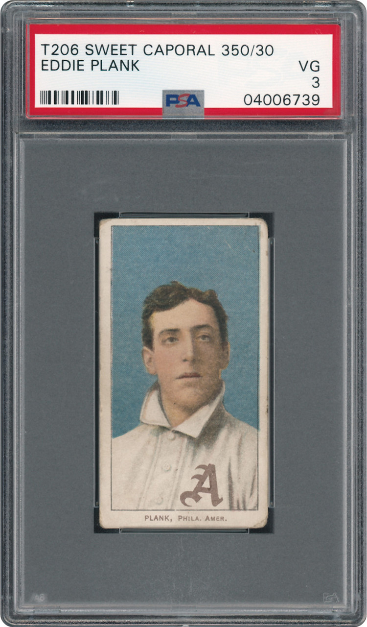 1909-11 T206 Sweet Caporal Eddie Plank PSA 3