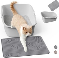 Katzenklo Matte, 40X30Cm Silikon Katzenstreu Matte, Wasserdicht Und Bpa-Frei