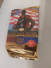 Upper Deck 1996 Deluxe Gold USA Basketball Olympic Sealed Pack Bonus Insert