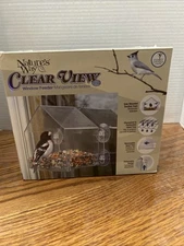 Nature's Way Clear View Window Bird Feeder Removable Seed Tray Crack Resistant