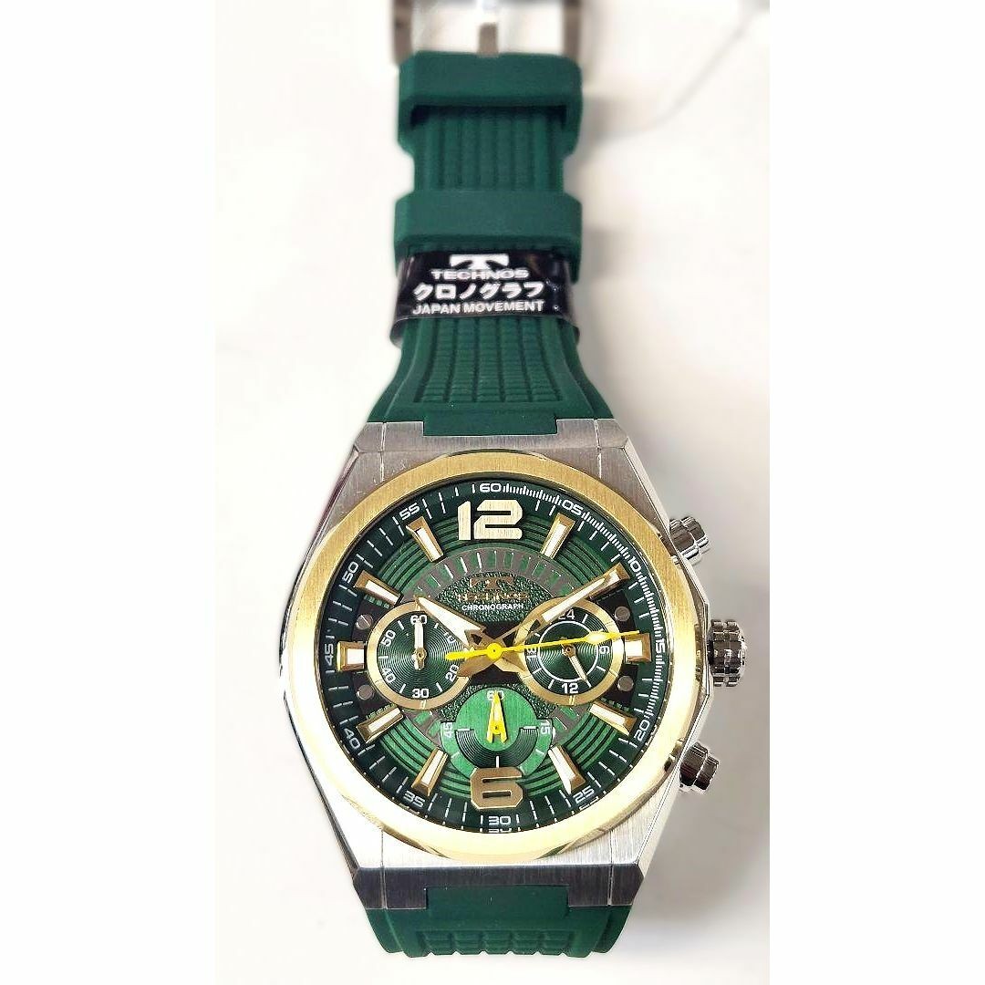 Technos Quartz Chronograph Watch Rubber Belt Green | eBay