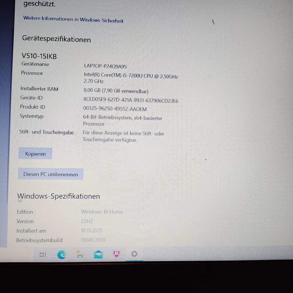 Lenovo V510-15IKB - 80WQ Notebook - Bild 4 von 4