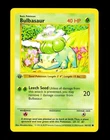 1999 Pokemon BULBASAUR Base Set 1ST EDITION Shadowless 3D STAMP Card 44/102 WotC