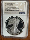 2016 W AMERICAN SILVER EAGLE “LETT EDGE” NGC PF69 E.R. “EAGLE 30th ANNIVERSARY”