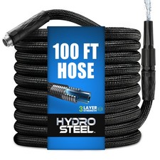 Emson Hydrosteel 50 Ft Metal Garden Hose Nozzle Water Hose Made From Heavy Duty