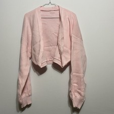 LADIES LONG SLEEVE SHRUG TOP LADIES PINK KNIT BOLERO CARDIGAN SIZE XL ARALINA