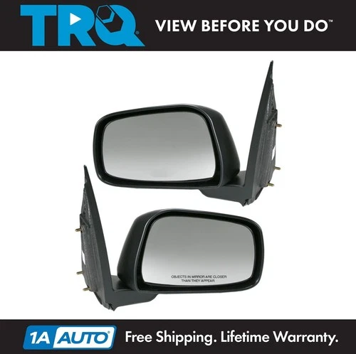TRQ Side View Mirrors Manual Left & Right Pair Set for Nissan Xterra Frontier