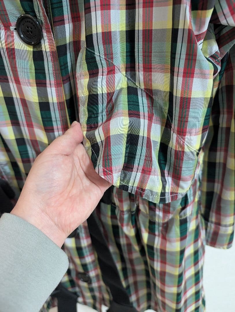 Burberry London Nylon Coat Multicolor With Checked Pattern Size S For Women thumbnail 23