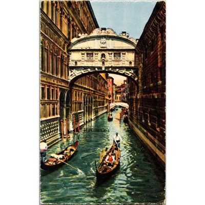 Ponte del Sospirl Seufzerbrijcke Venezia Italy Postcard PC25
