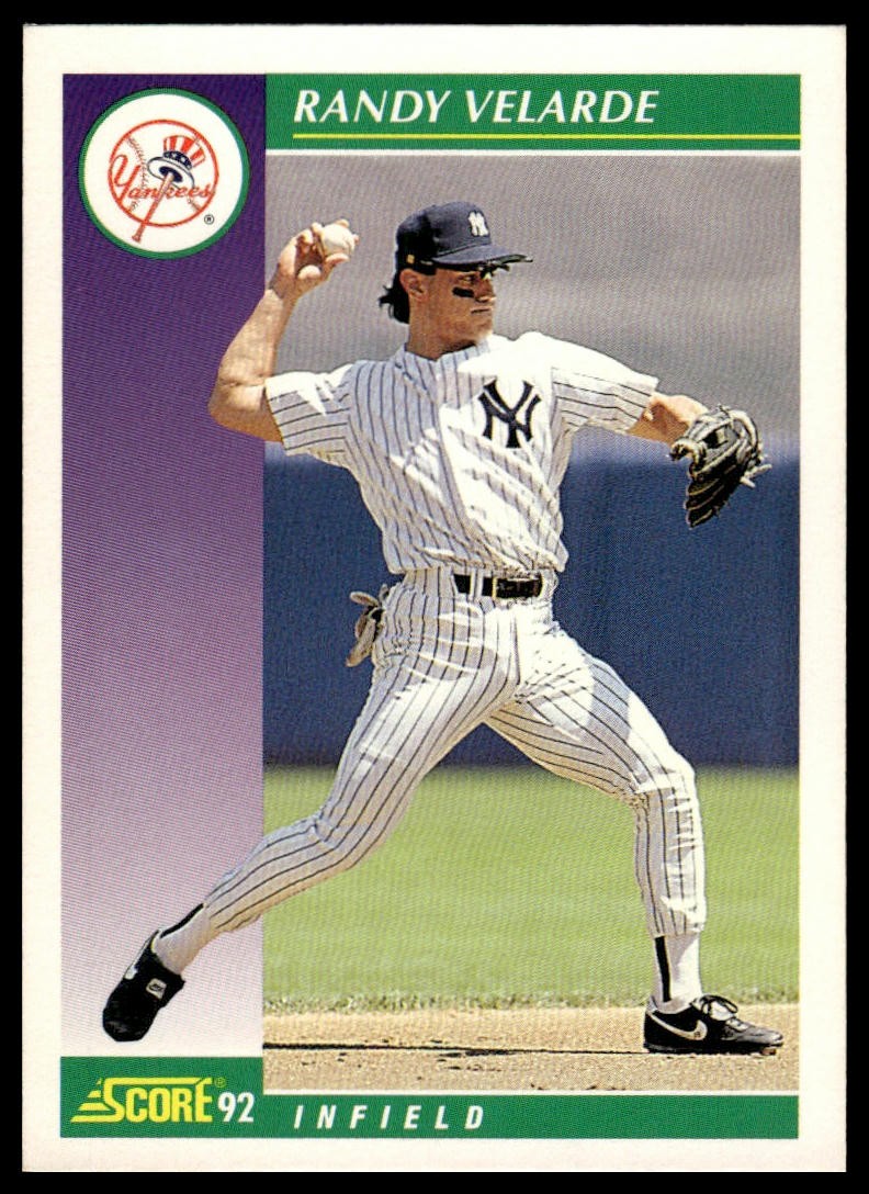 1992 Score #337 Randy Velarde Yankees