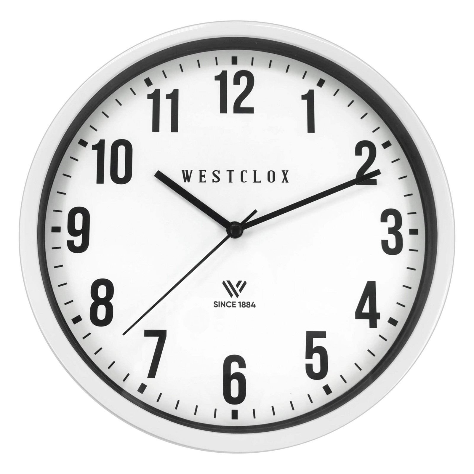 Westclox 9" Basic White Wall Clock – Easy to Read Dial