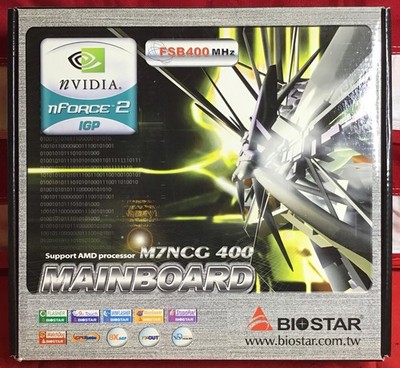 BioStar Nvidia Nforce 2 Support AMD Processor M7NCG 400 Mainboard NEW Open Box