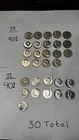 1964 Kennedy Half Dollars- 90% Silver, Lot of 19, & - 1966-1968 Lot of 11, 40%