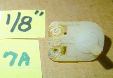 White Pick-up Guide 1/32nd Small 1/8" shaft Slot Car Vintage Original Used 7A