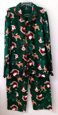 Carter's Adult Unisex Fleece Christmas Santa  Reindeer Pajamas Set XL New