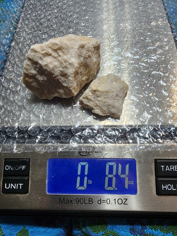 Barite Fluorescent Cream to Orange Delta, Utah Mineral 2 Pieces Crystal Rock