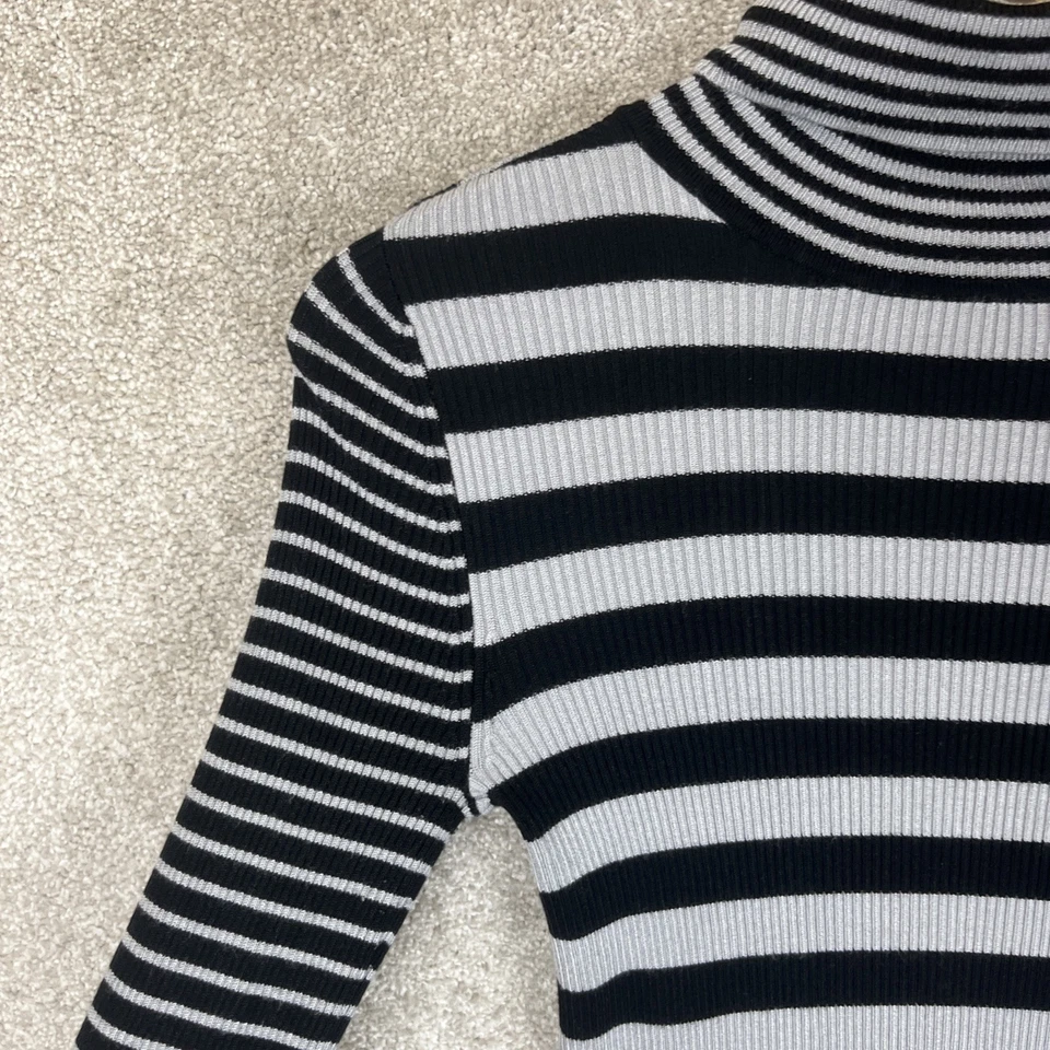 Suéter Casa Blanca Mercado Negro Mujer Extra Pequeño Negro Gris Cuello Alto - 3860 Foto 4 de 4