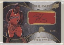 2007 Exquisite Collection Scripted Swatches 5/15 Al Harrington #SS-AH Auto nd3