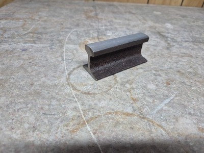 Polished Steel Desktop Railroad Track Paperweight Vintage Mining Cart Rail