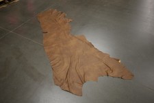 Brown Two Tone Genuine Leather Cowhide Half Hide Upholstery Craft DIY 5383