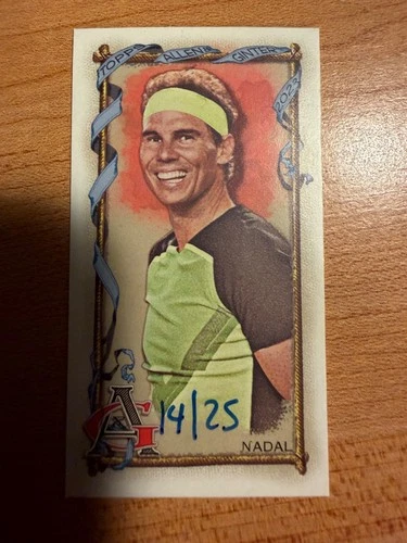 TOPPS THE WORLDS CHAMPIONS 2023 RAFAEL NADAL MINI TENNIS CARD 249 NUMBERED 14/25