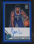 2019-20 Donruss Optic Blue #158 Zion Williamson RC Rated Rookie AUTO /49
