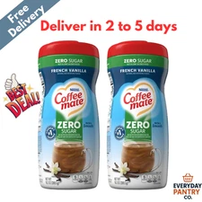 2 Pack Nestle Coffee mate French Vanilla Sugar Free Powder Coffee Creamer 10.2oz
