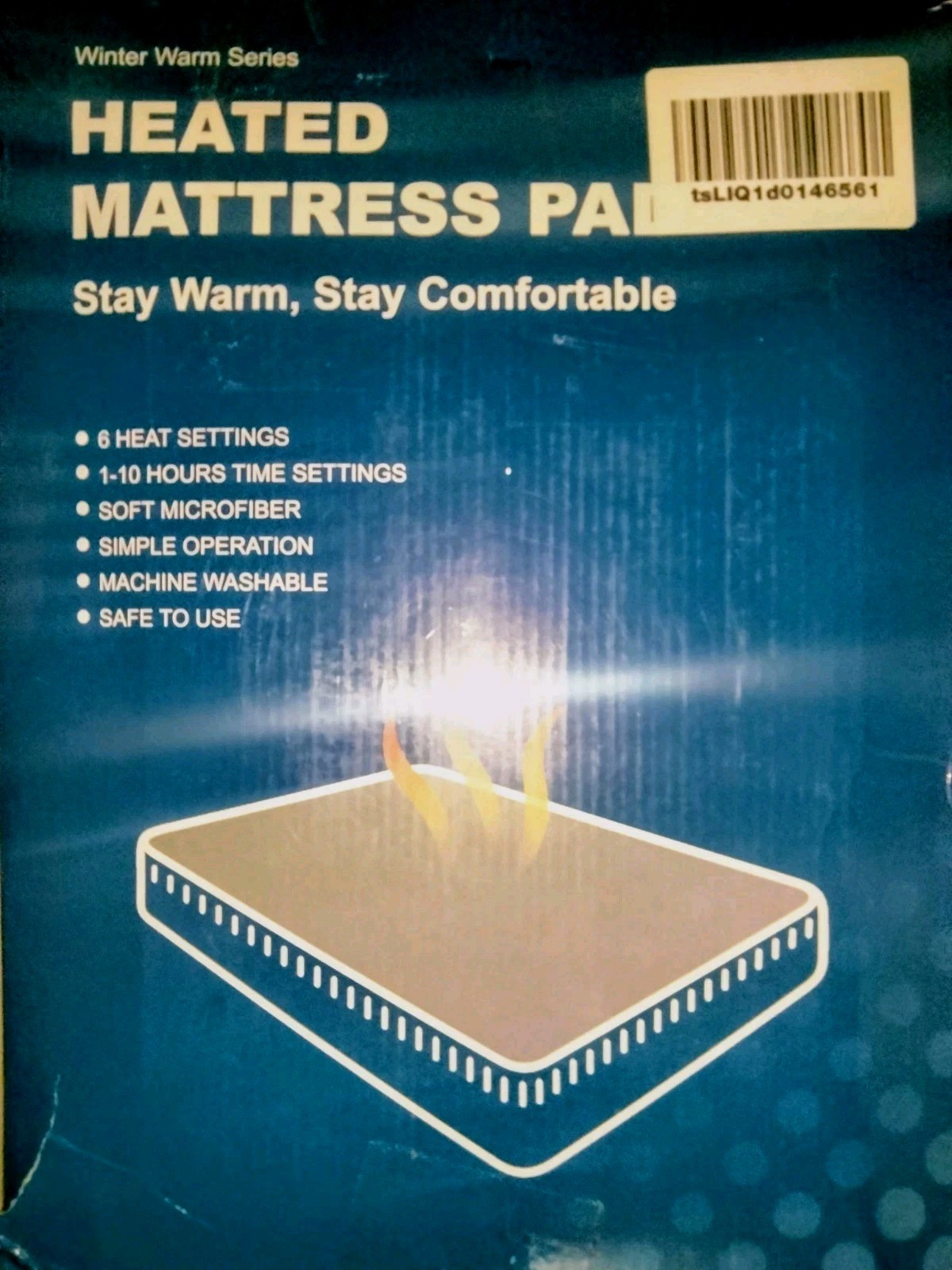 Easthome Queen Machine Washable- W/ Auto Off Heated Mattress Pad