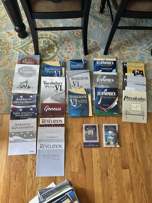 Abeka Homeschool Grade 12 Textbook Lot TE/Workbook/Quiz-Test Key/Video