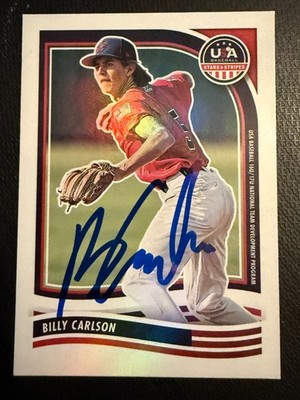 BILLY CARLSON signed auto autographed 2024 Panini USA Stars & Stripes IP GTP