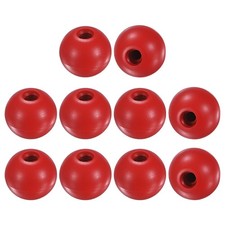 10Pcs Threaded Ball Knobs, M6 25mm Dia. Thermoset Phenolic Lever Handle Red 