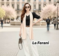 Damen 100% Seide Tuch 180x90 Seidenschal Halstuch Stola Hochzeit grau Seidentuch