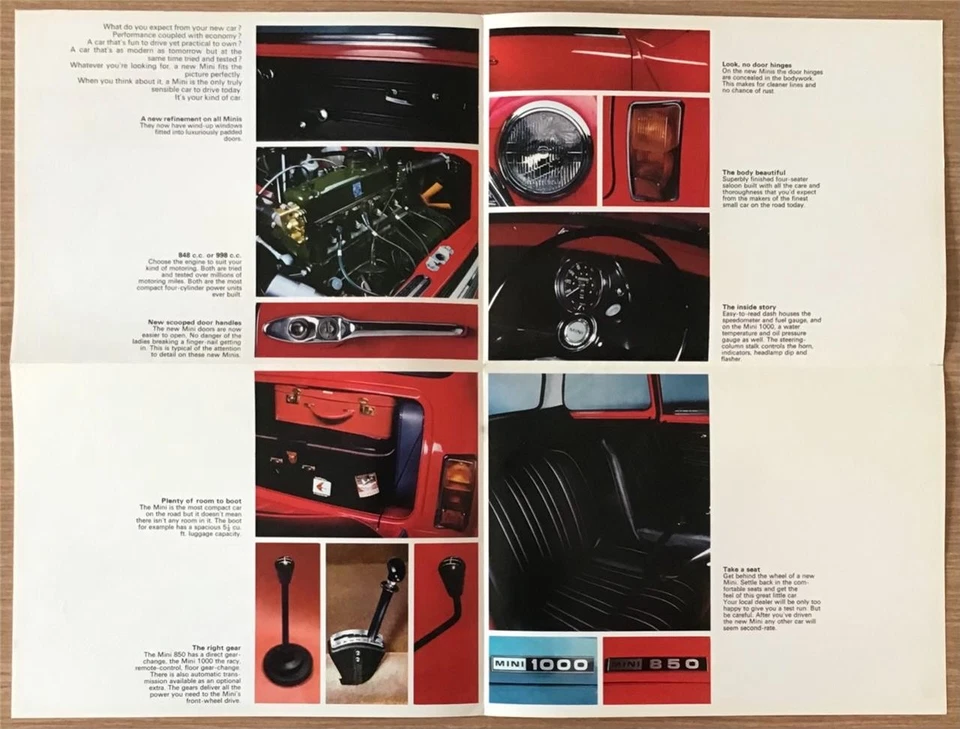 MINI 850 & 1000 Car Sales Brochure Apr 1970 #2711/A-23/185 (80405) 4/70-100M - Image 3 of 3